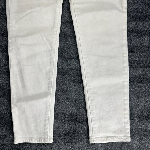 Levis 712 Slim Jeans Womens 25 White Cotton Stretch Pockets Tapered Leg - Picture 2 of 9